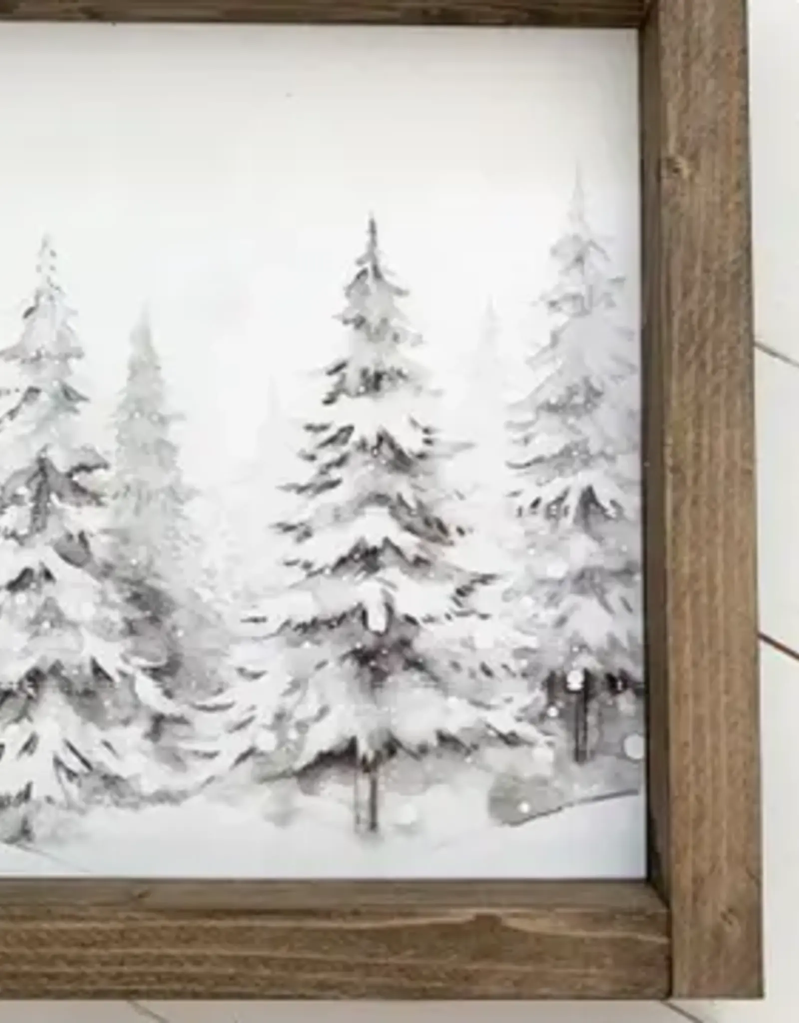 Ashwood Designs Snowy Forest Print, 13x17