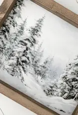Ashwood Designs Snowy Trees Print, 9x11