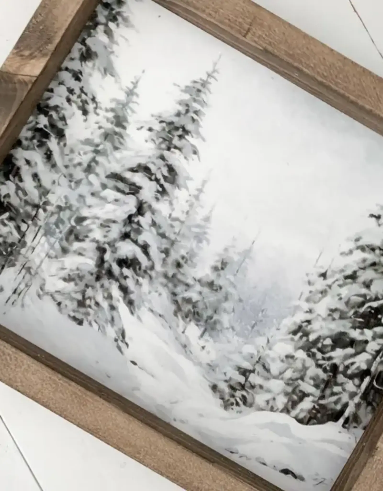 Ashwood Designs Snowy Trees Print, 9x11