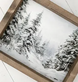 Ashwood Designs Snowy Trees Print, 9x11