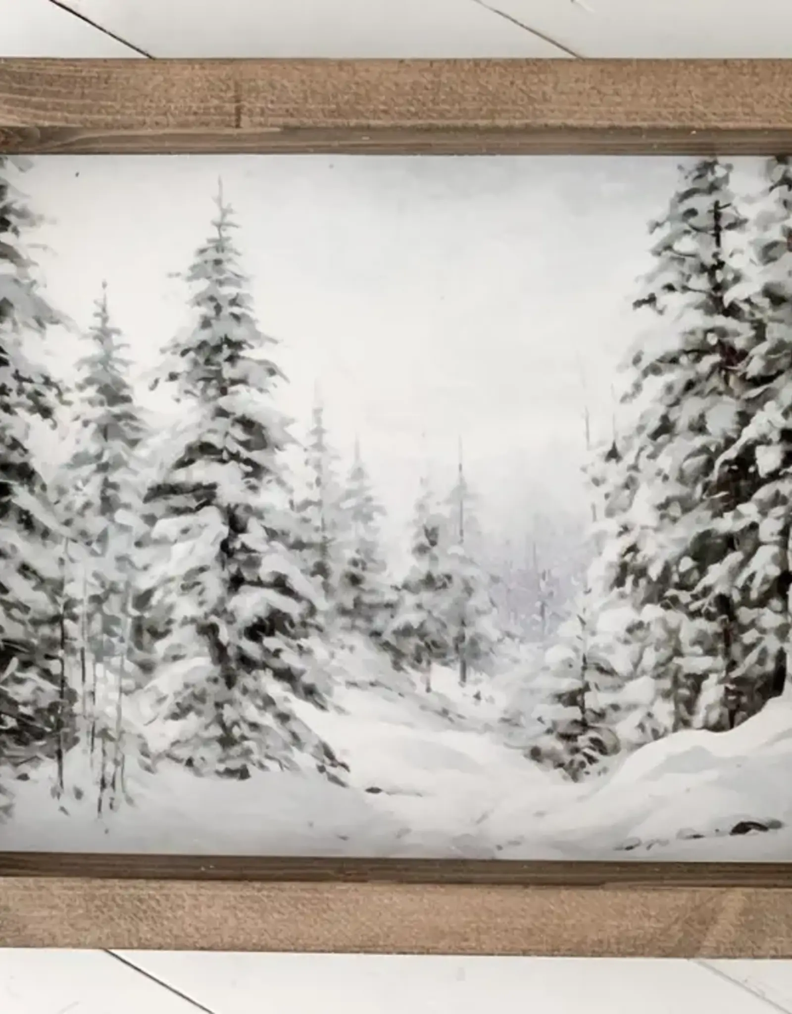 Ashwood Designs Snowy Trees Print, 9x11