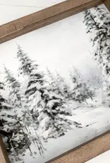Ashwood Designs Snowy Trees Print, 9x11