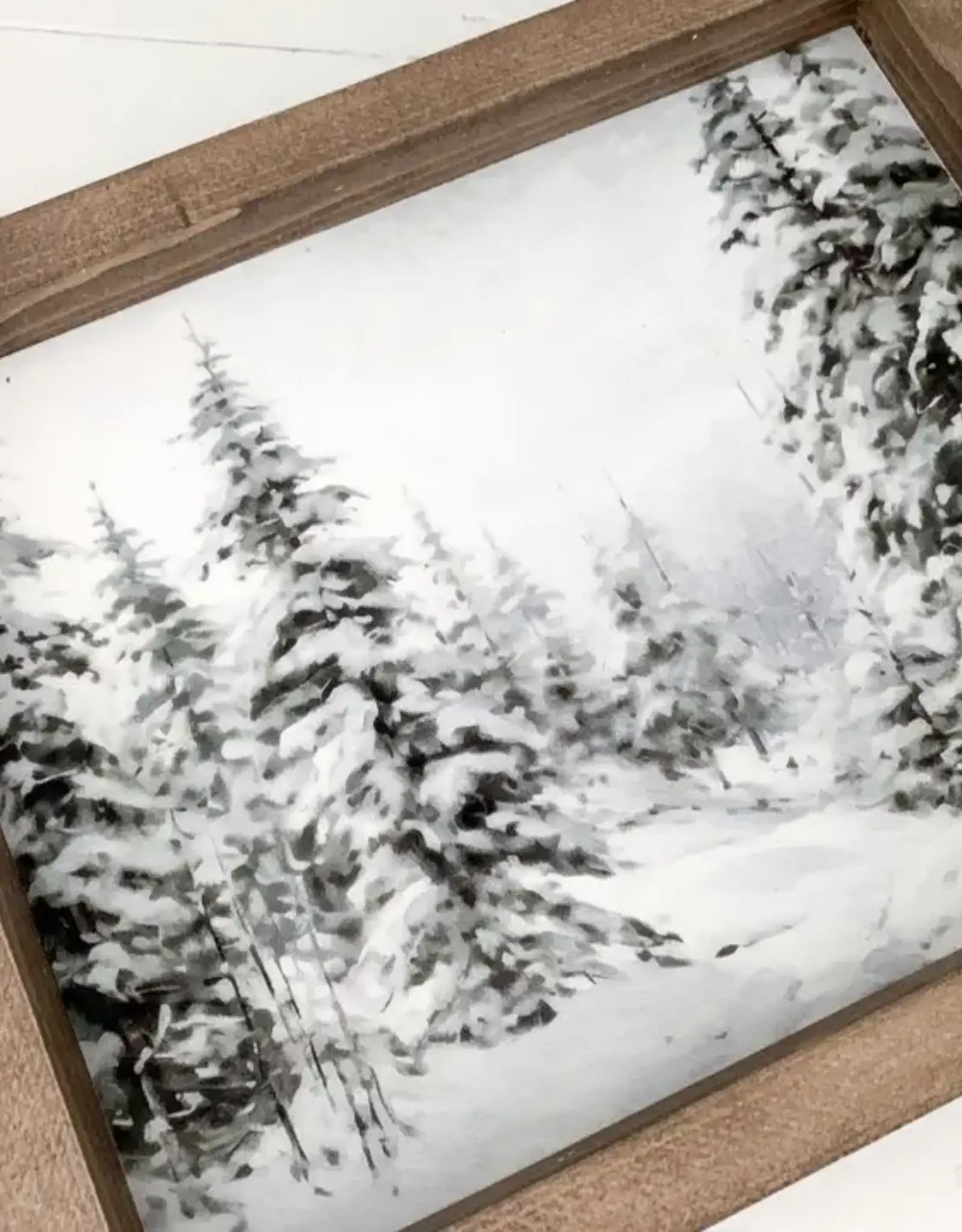 Ashwood Designs Snowy Trees Print, 9x11