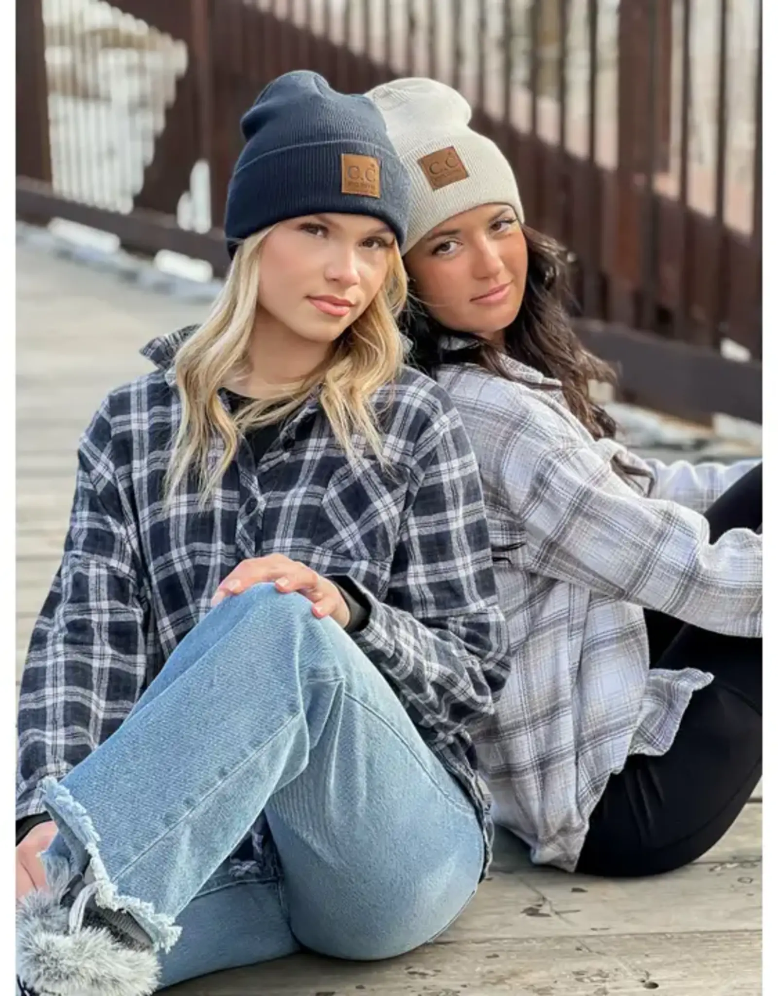 CC Beanie, Basic w/Suede Patch-Dark Beige