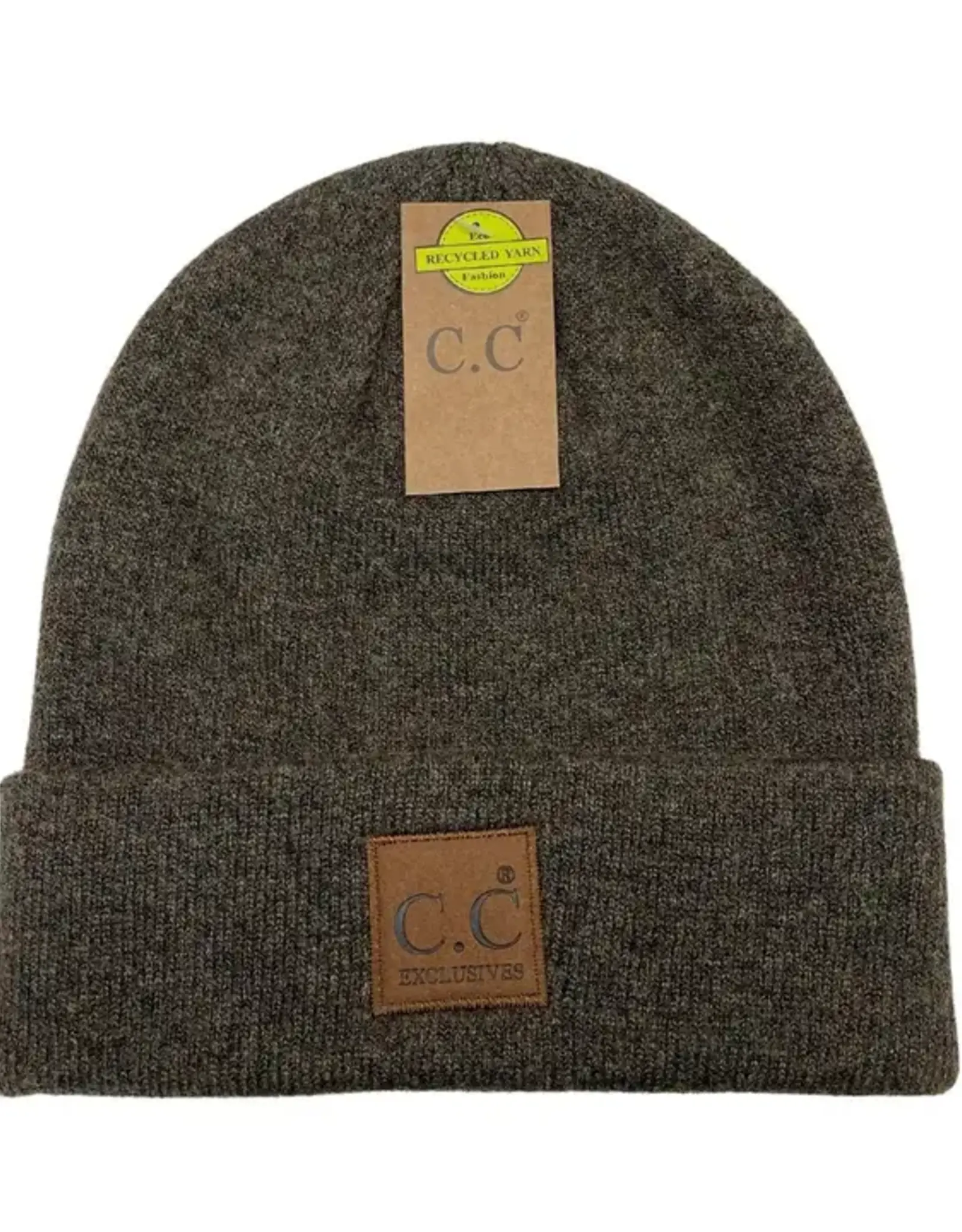 CC CC Beanie-Solid Knit, Recycled Yarn