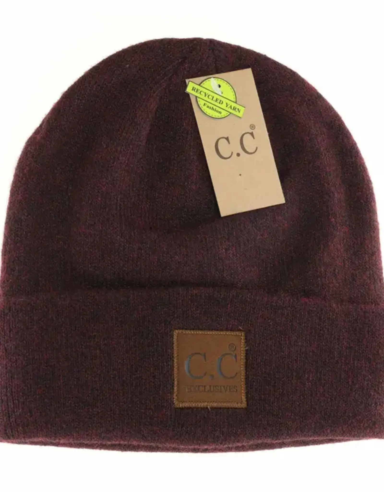 CC CC Beanie-Solid Knit, Recycled Yarn