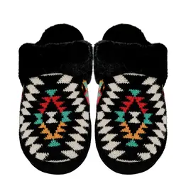 CC Aztec Print Faux Fur Slippers