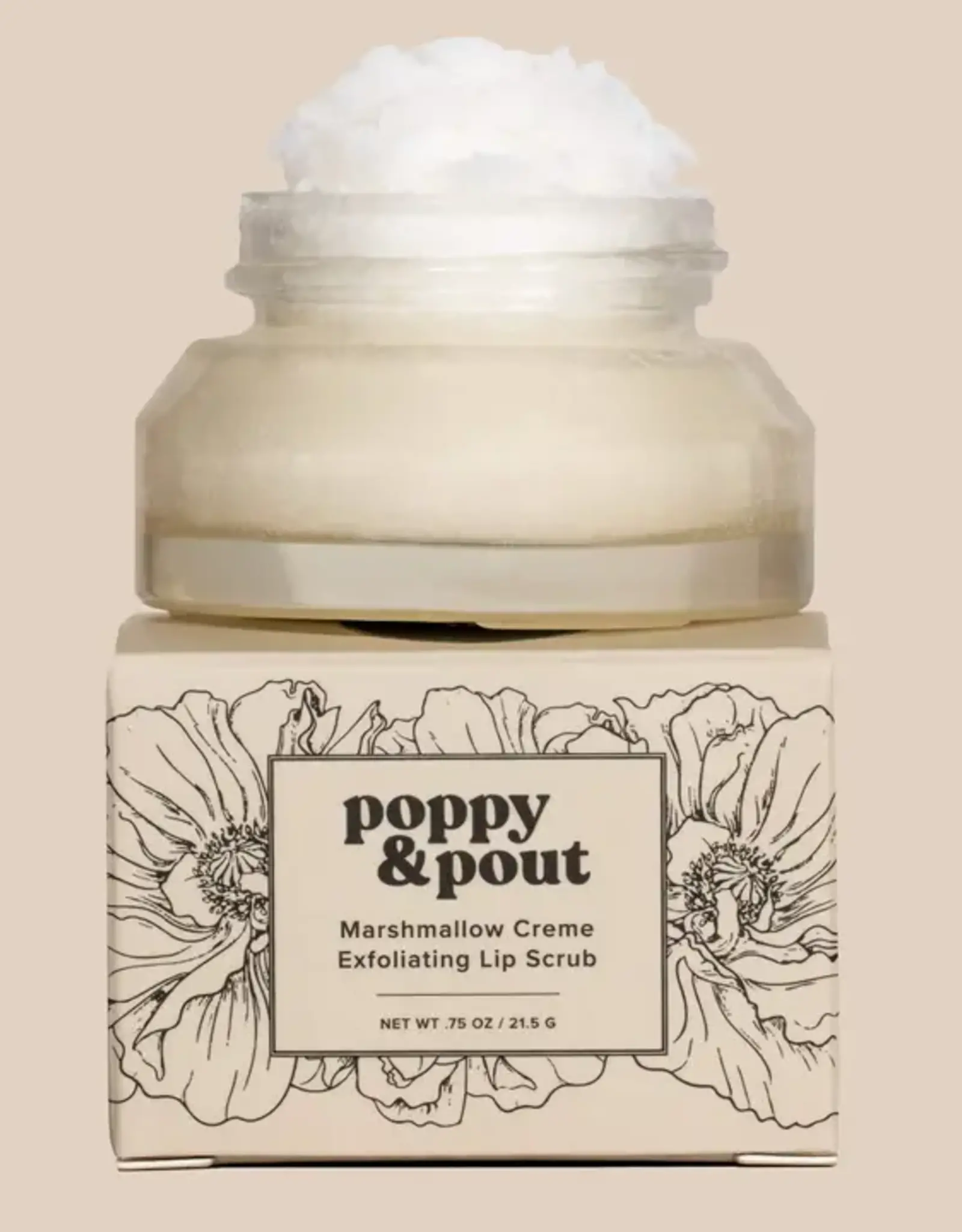 Poppy & Pout Lip Scrub, Marshmallow Creme