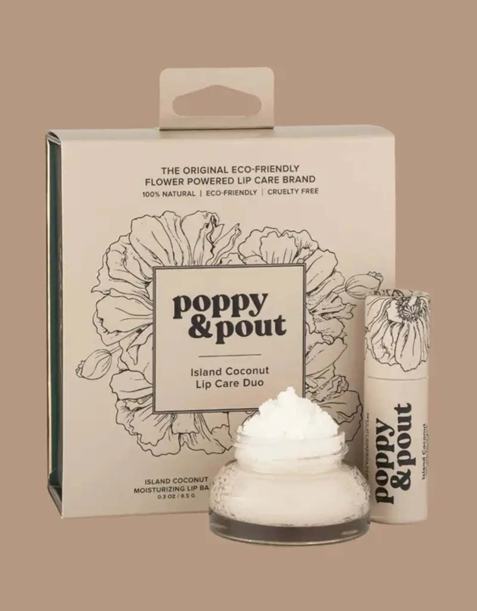 Poppy & Pout Lip Care Duo, Island Coconut