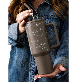 The Care Collective Tumbler, Brown Western Print 40oz