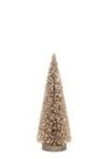 Bottle Brush Tree, Gold Glitter, SM Bottle Brush Tree, Gold Glitter, SM