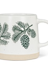 Stoneware Mug w/Pinecones