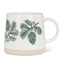 Stoneware Mug w/Pinecones
