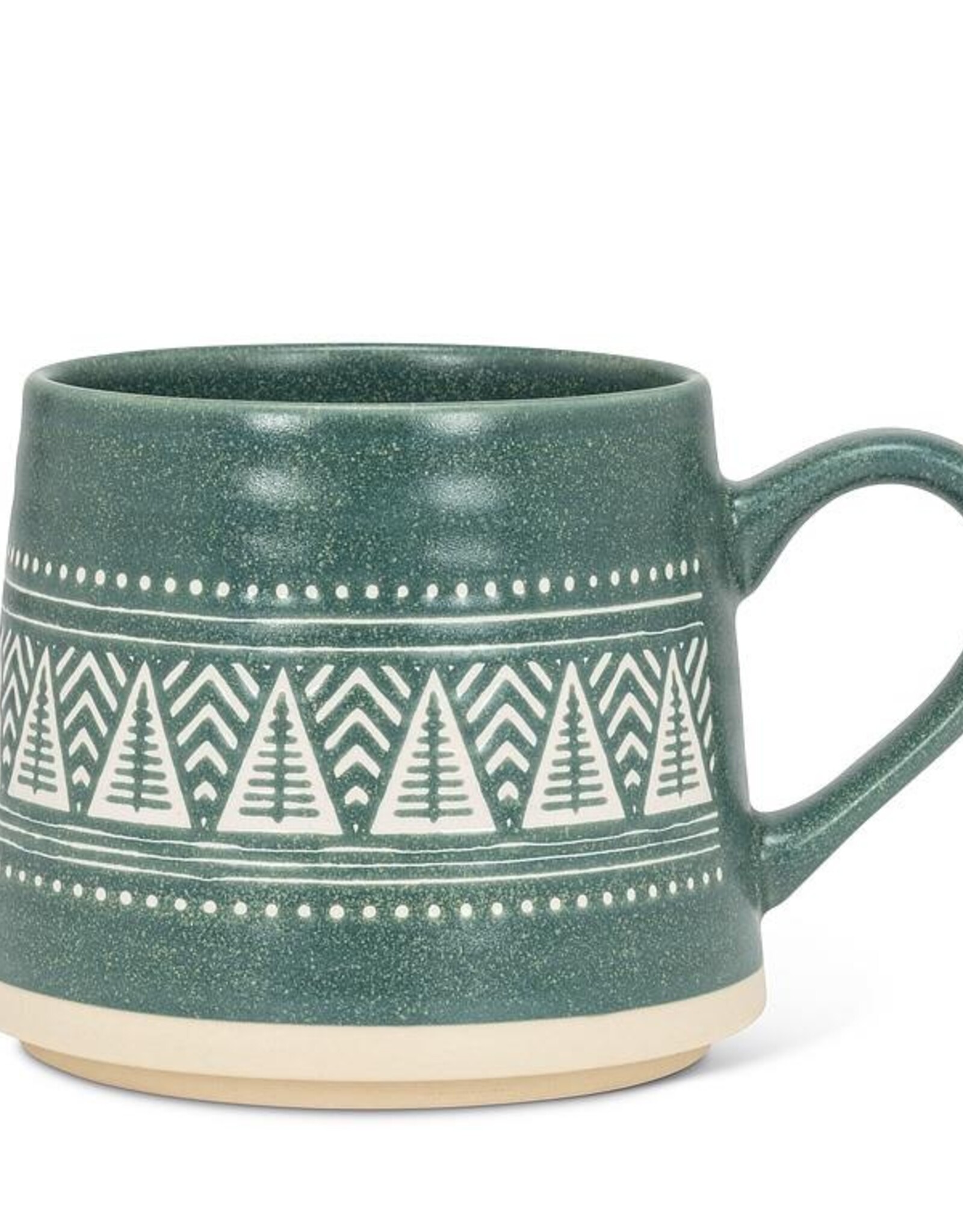 Wide Base Mug w/Pine Trees