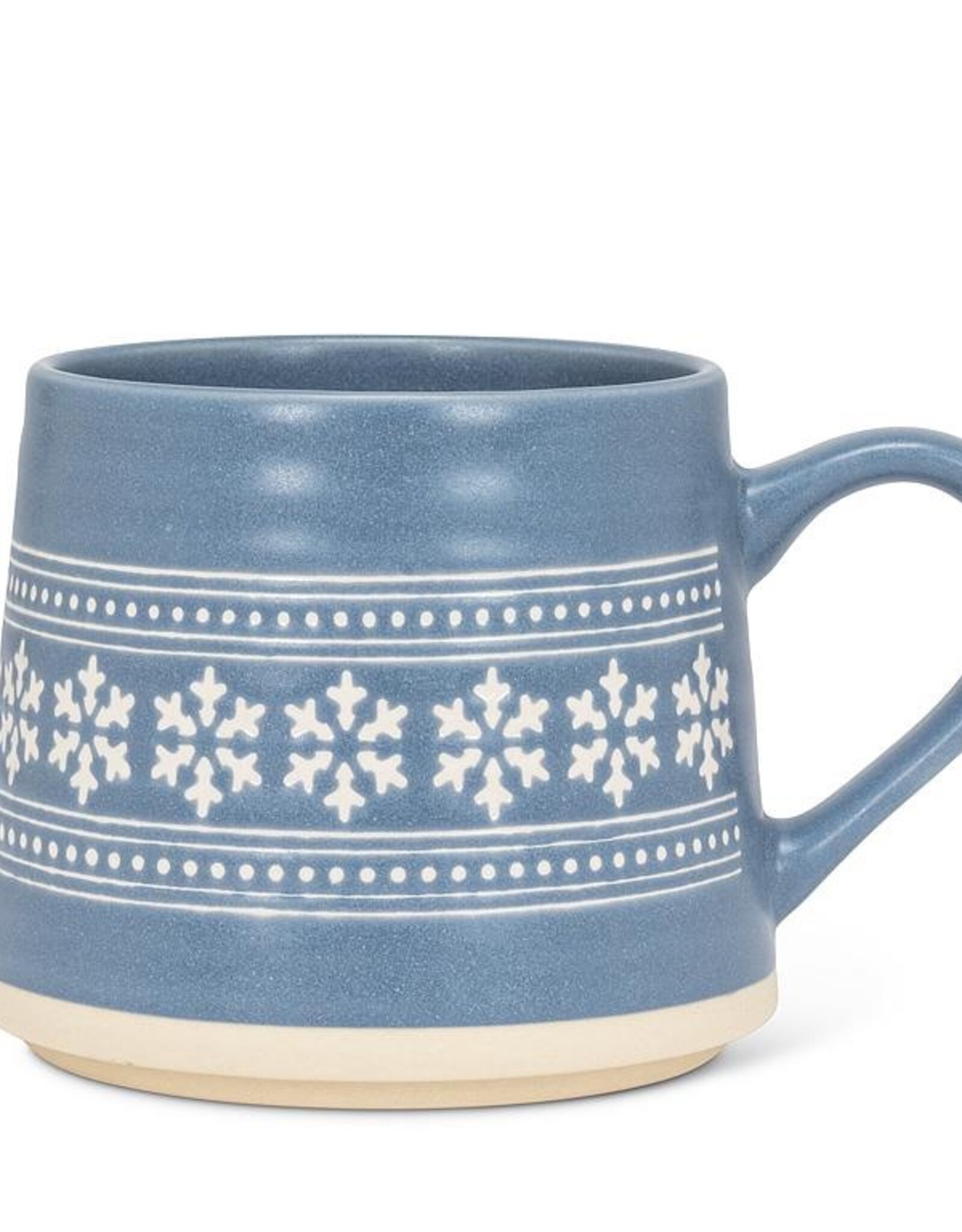 Wide Base Mug w/Snowflakes