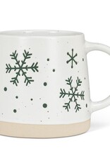 Stoneware Mug w/Snowflakes