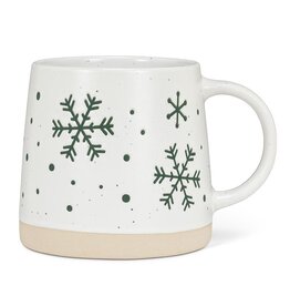 Stoneware Mug w/Snowflakes
