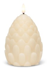 Pinecone LED Candle, Ivory Lrg