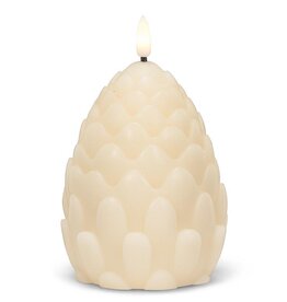 Pinecone LED Candle, Ivory Lrg