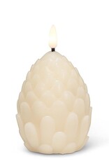 Pinecone LED Candle, Ivory SM