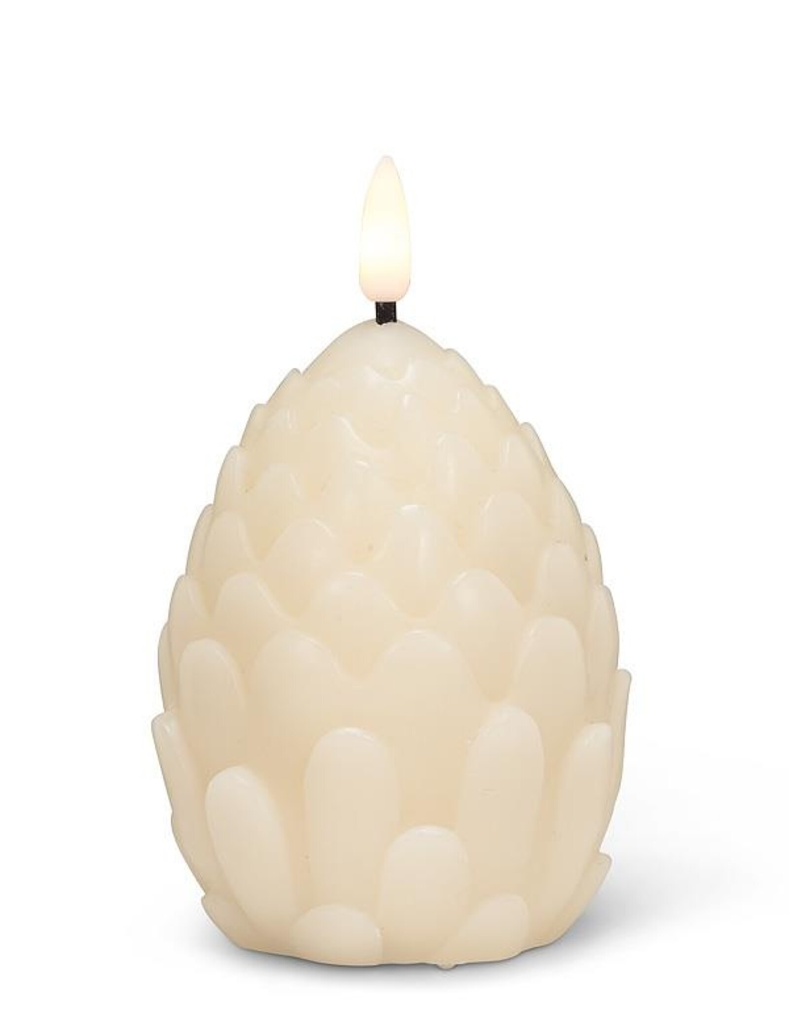 Pinecone LED Candle, Ivory SM