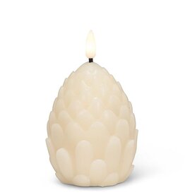 Pinecone LED Candle, Ivory SM