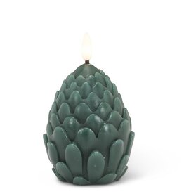 Pinecone LED Candle, Green SM