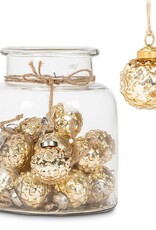 Emboss Ball Ornament, Gold (JAR)