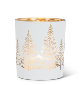 White/Gold Tea Light Holder, Large
