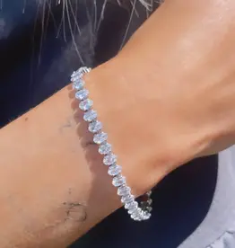 Sweet Three Designs Astoria Tennis Bracelet, Silver