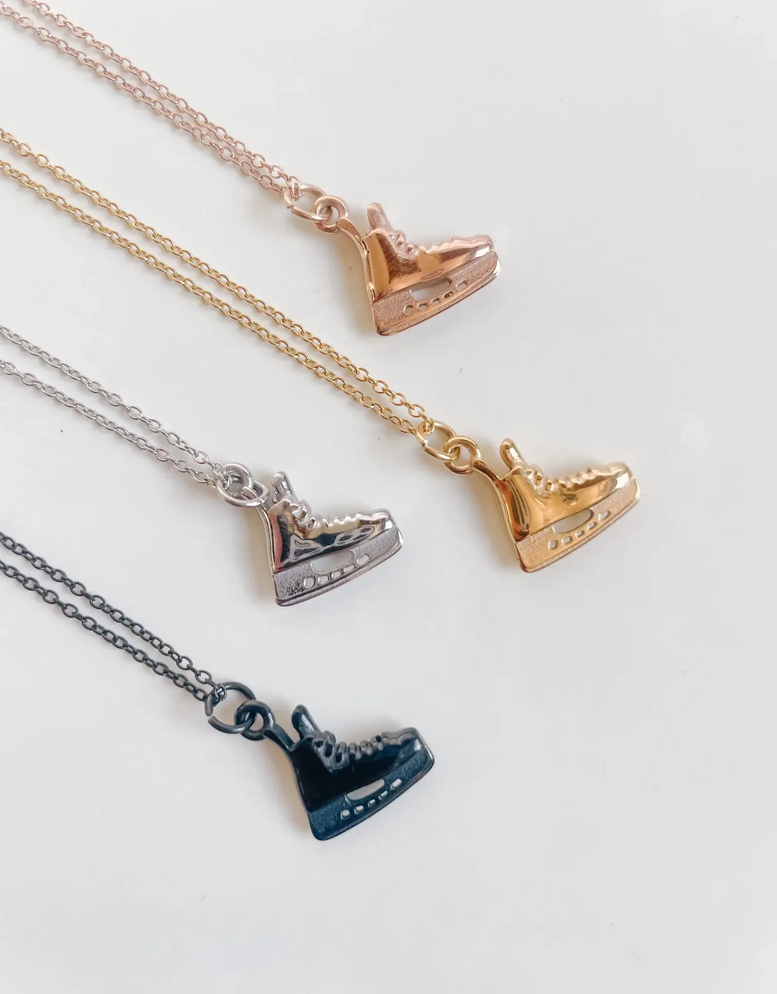 Sweet Three Designs Hockey Skate Necklace, 20-22"