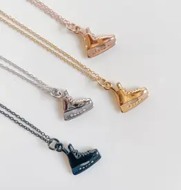 Sweet Three Designs Hockey Skate Necklace, 20-22"