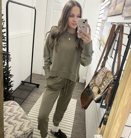 Mono B Cotton Blend Joggers, Grey