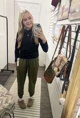 Mono B Essential Cuffed Joggers, Ivy Green