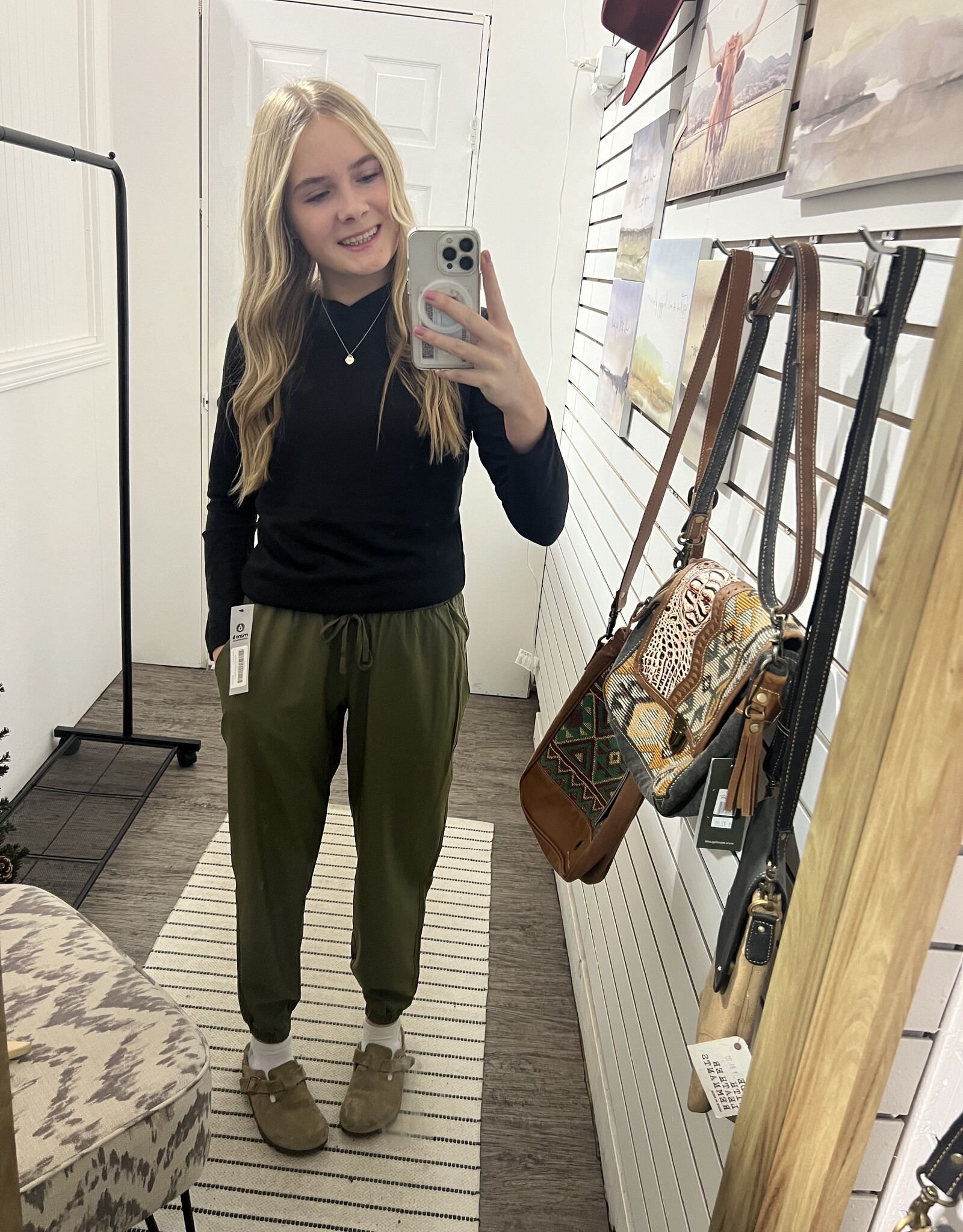 Mono B Essential Cuffed Joggers, Ivy Green