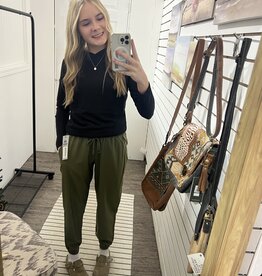 Mono B Essential Cuffed Joggers, Ivy Green