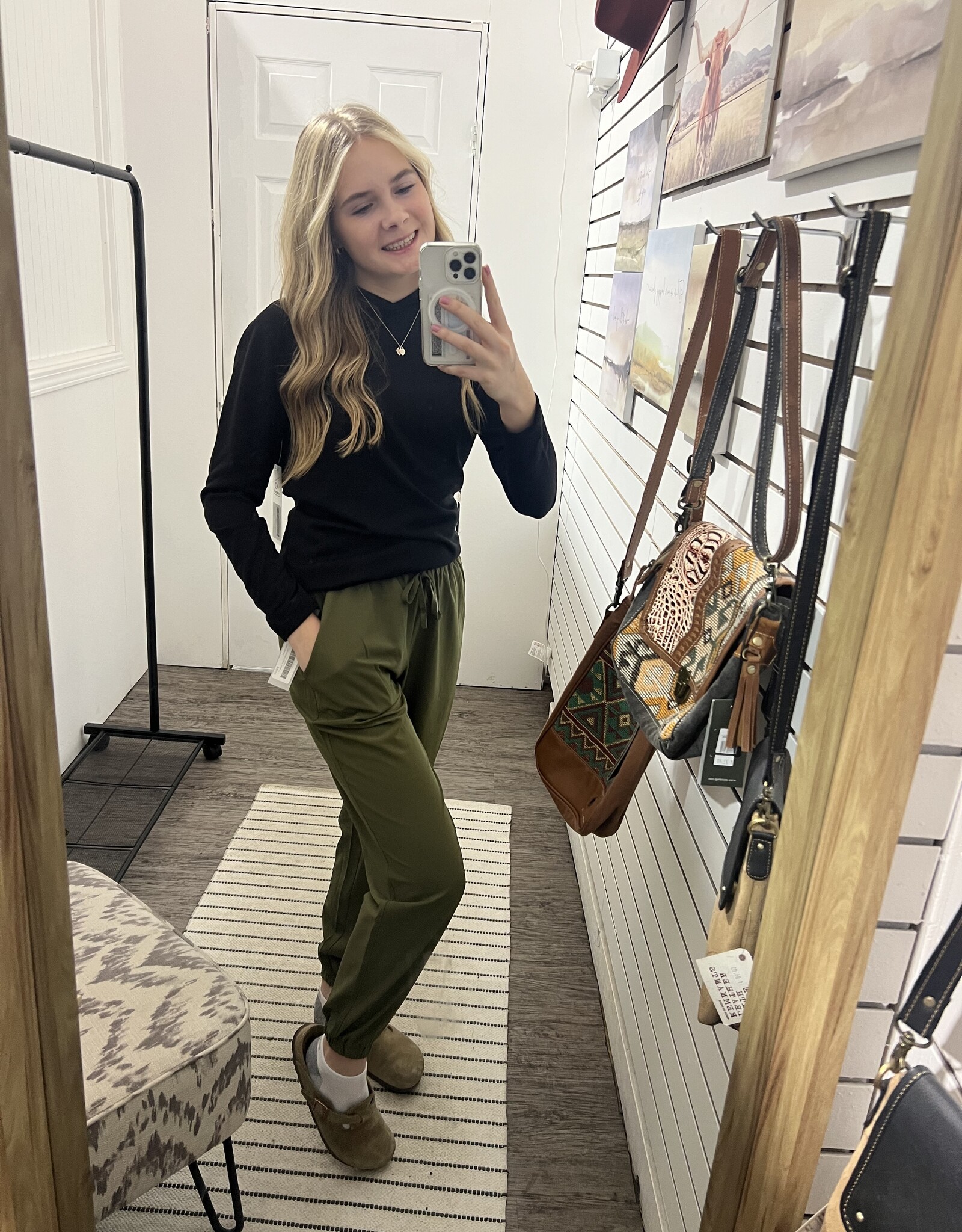 Mono B Essential Cuffed Joggers, Ivy Green