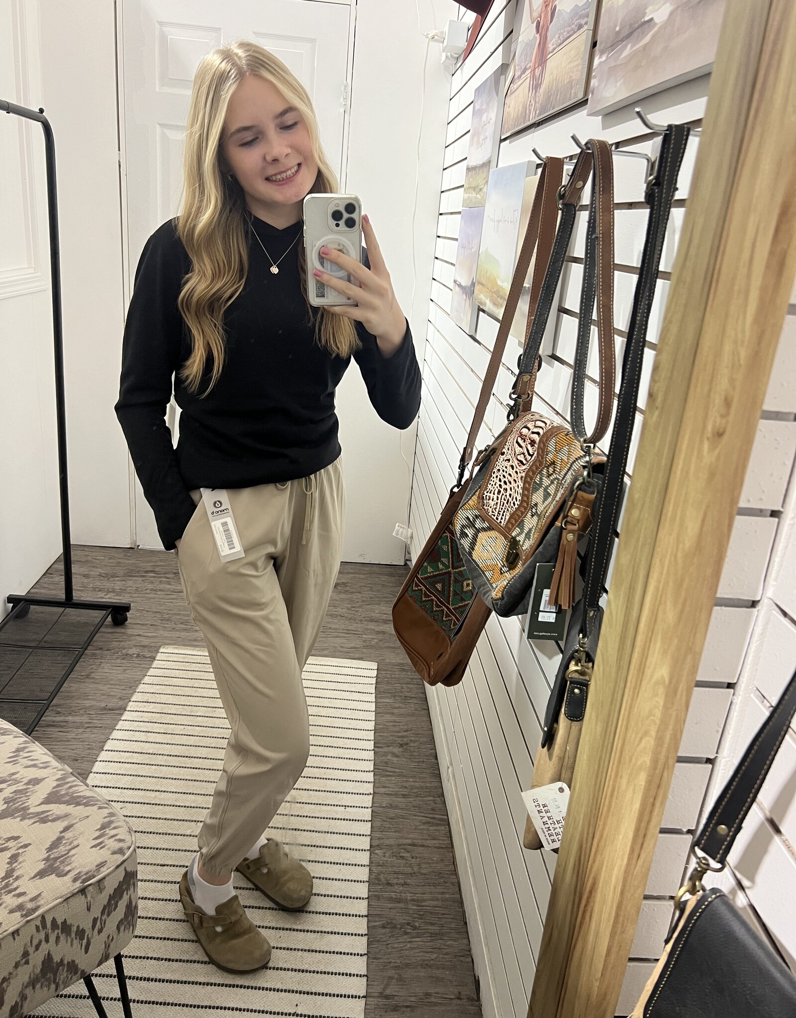 Mono B Essential Cuffed Joggers, Smokey Taupe