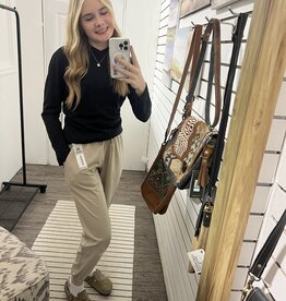 Mono B Essential Cuffed Joggers, Smokey Taupe