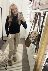 Mono B Essential Cuffed Joggers, Smokey Taupe Mono B Essential Cuffed Joggers, Smokey Taupe