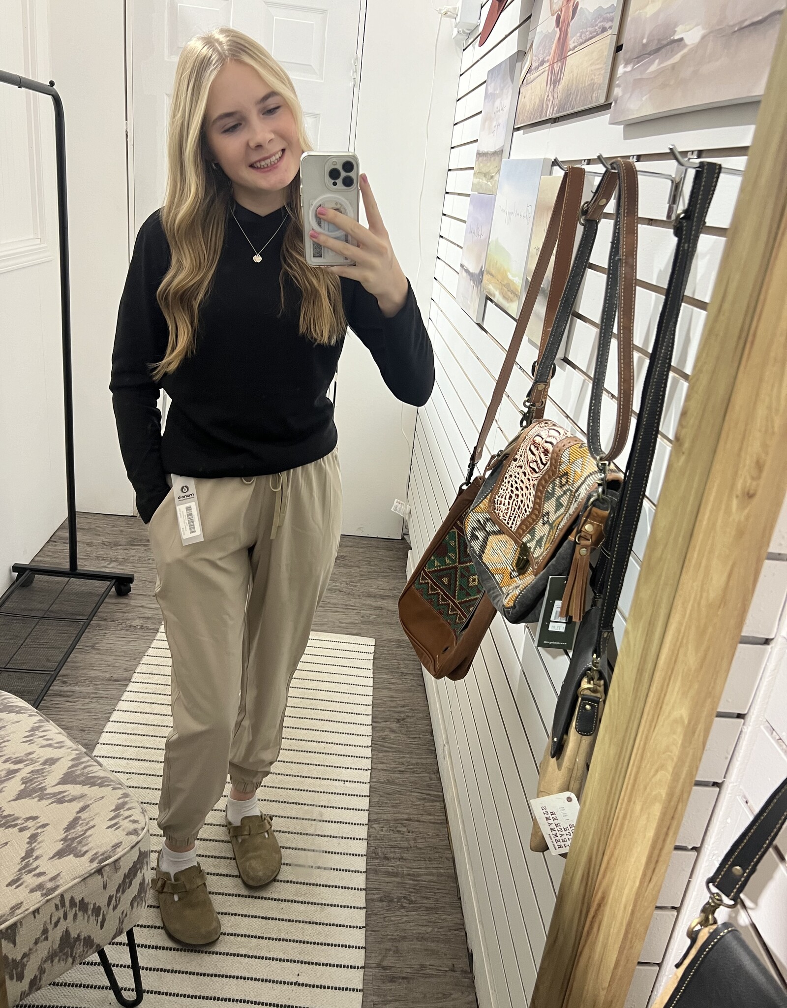 Mono B Essential Cuffed Joggers, Smokey Taupe