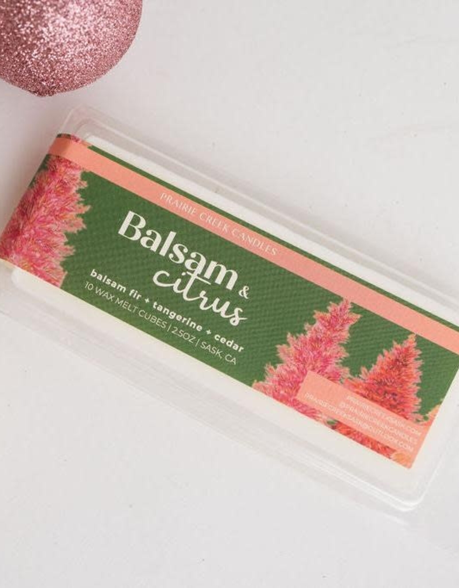 Prairie Creek Candles Wax Melts, Balsam Citrus