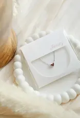 Sweet Three Designs Reversible Heart Birthstone Necklace