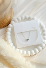 Sweet Three Designs Reversible Heart Birthstone Necklace