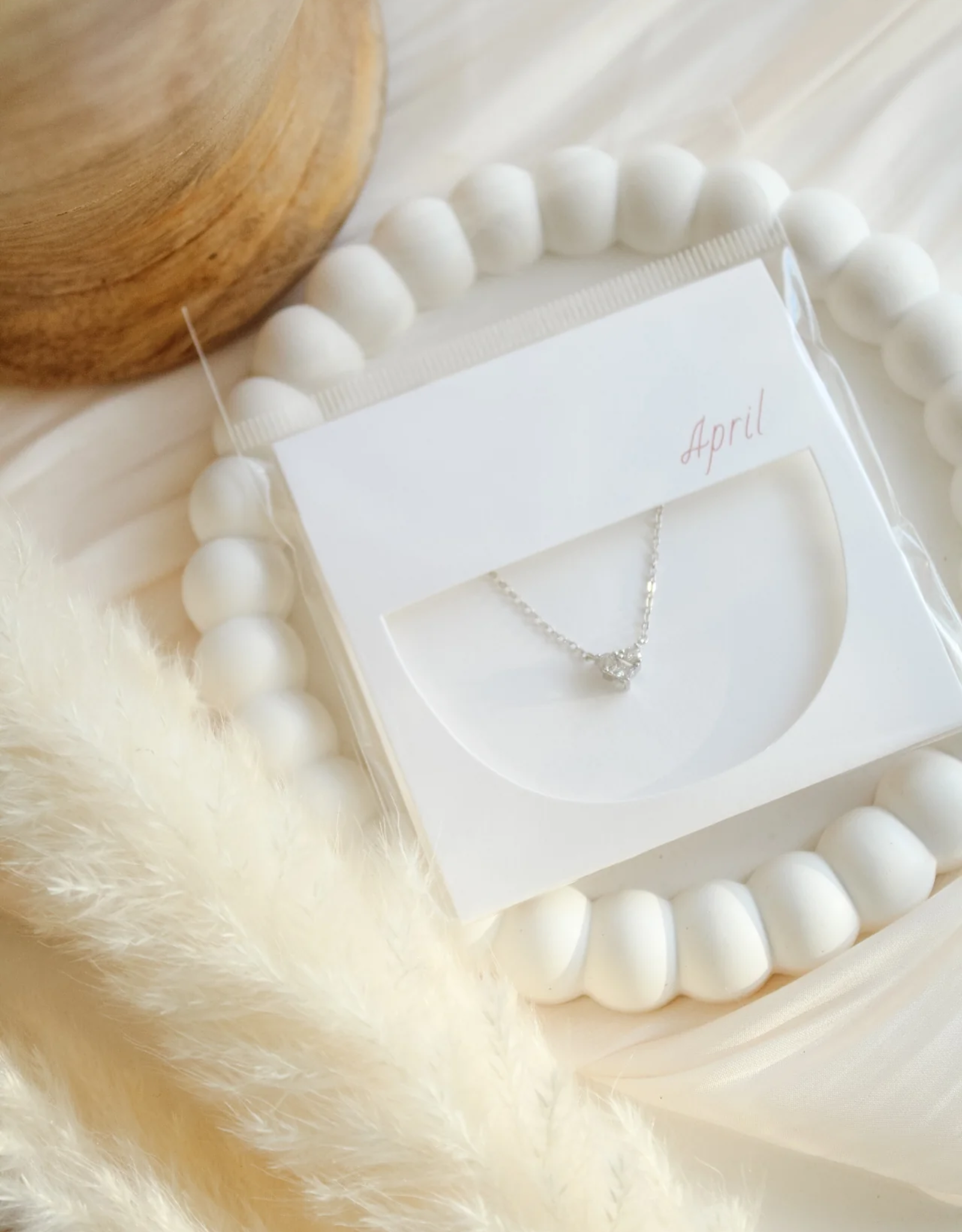 Sweet Three Designs Reversible Heart Birthstone Necklace