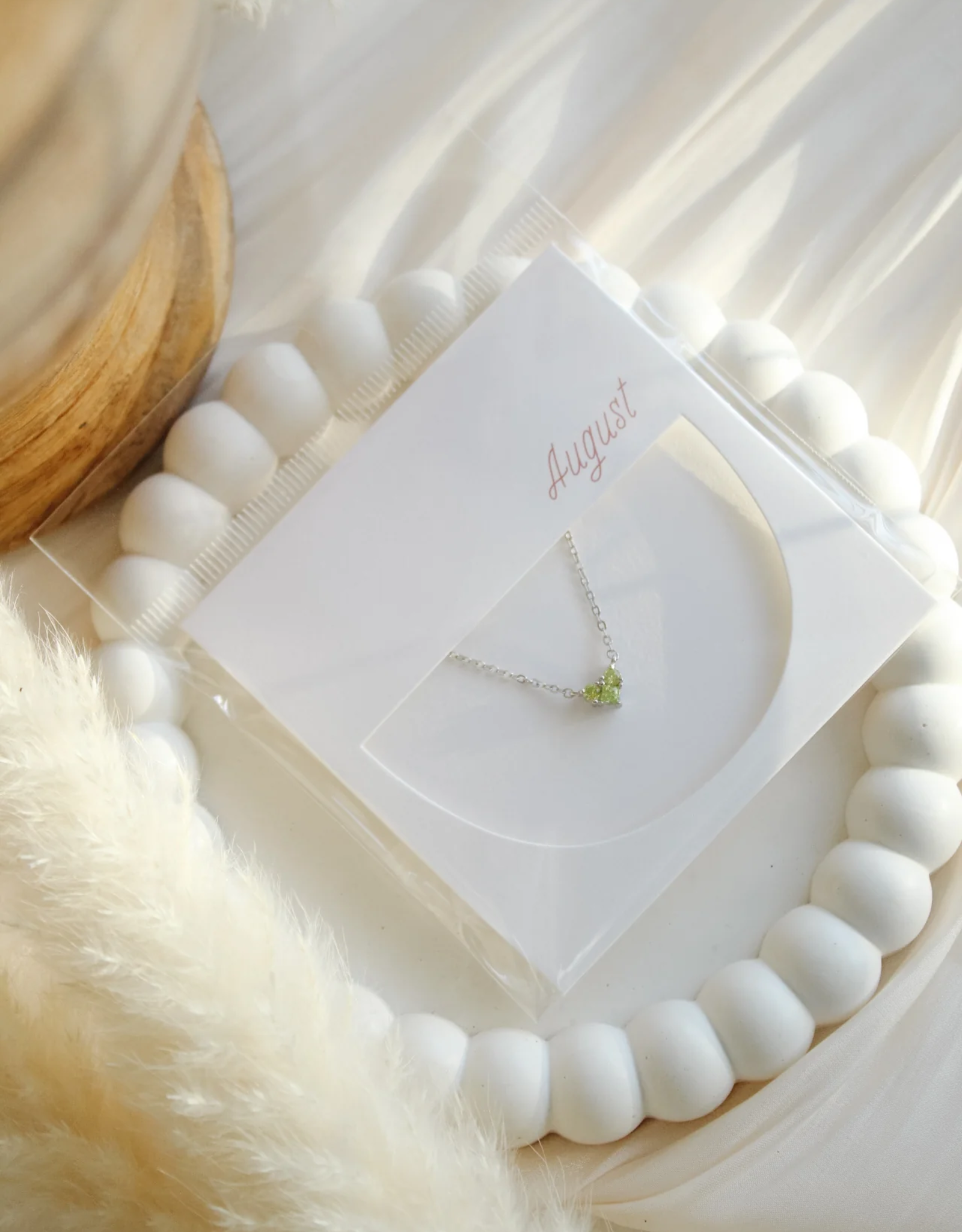 Sweet Three Designs Reversible Heart Birthstone Necklace