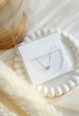 Sweet Three Designs Reversible Heart Birthstone Necklace