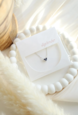 Sweet Three Designs Reversible Heart Birthstone Necklace