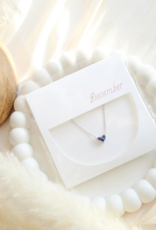 Sweet Three Designs Reversible Heart Birthstone Necklace