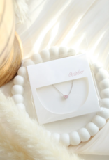 Sweet Three Designs Reversible Heart Birthstone Necklace